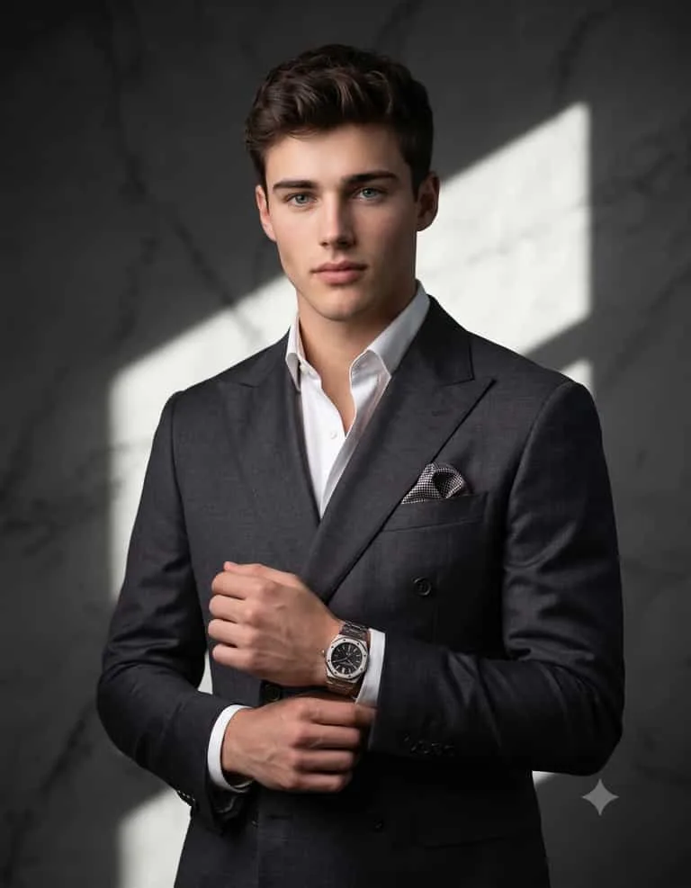 Luxury Men's Fashion Double-Breasted Suit